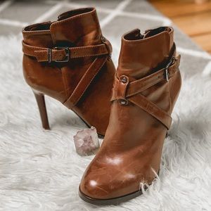 Gianni Bini Brown Leather Booties